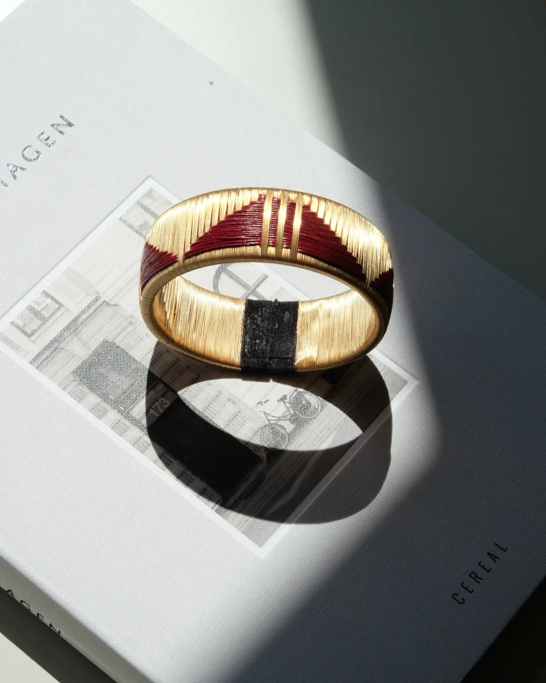 Pulsera Lorenza 2.0 | Dorado & Burdeos